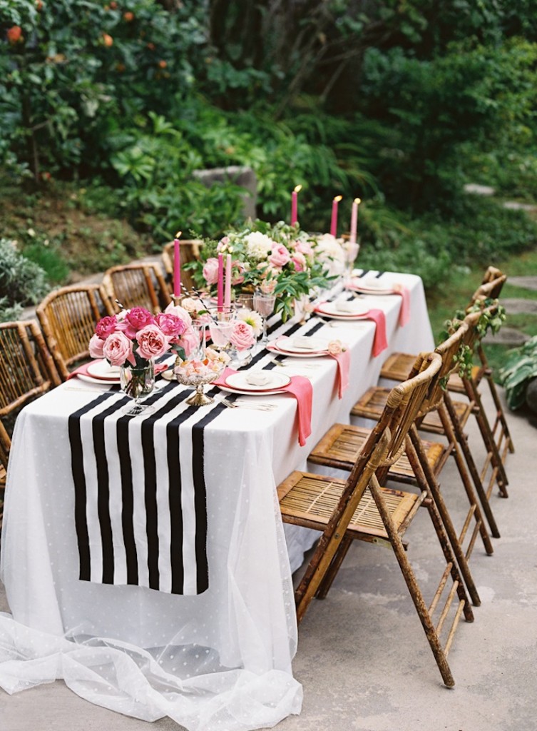 Backyard Pink, Black + Gold Dinner Party in Medina, WA | Finch and Thistle